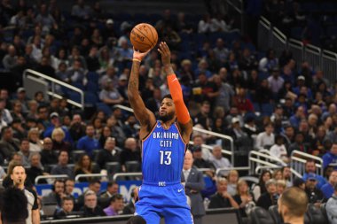 Orlando Magic 29 Ocak 2019 'da Orlando Florida' daki Amway Center 'da OklahomaCity Thunder' a ev sahipliği yapar. Fotoğraf: Marty Jean-Louis