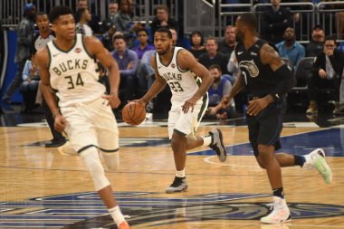 Orlando Magic, 19 Ocak 2019 Cumartesi günü Orlando Florida 'daki Amway Arena' da Milwaukee Doları 'na ev sahipliği yapıyor. Fotoğraf: Marty Jean-Louis