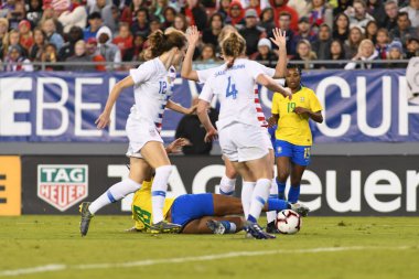 SheBelieves Kupası Finali, 5 Mart 2019 'da Tampa Florida Raymond James Stadyumu' nda ABD ile Brezilya arasında oynanacak. Fotoğraf: Marty Jean-Louis
