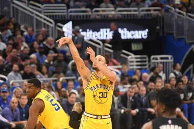 Orlando Magic, 28 Şubat 2019 'da Orlando Florida' daki Amway Center 'da Golden State Warriors' a ev sahipliği yaptı. Fotoğraf: Marty Jean-Louis