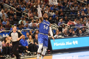 Orlando Magic 14 Mart 2019 Perşembe günü Orlando Florida 'daki Amway Center' da Cleveland Cavaliers 'a ev sahipliği yaptı. Fotoğraf: Marty Jean-Louis