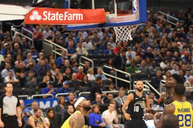 Orlando Magic, 28 Şubat 2019 'da Orlando Florida' daki Amway Center 'da Golden State Warriors' a ev sahipliği yaptı. Fotoğraf: Marty Jean-Louis