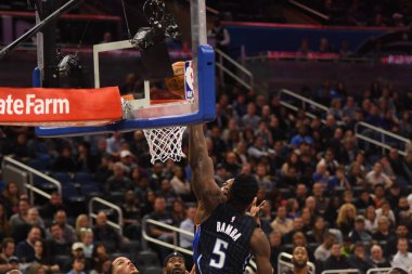 Orlando Magic 29 Ocak 2019 'da Orlando Florida' daki Amway Center 'da OklahomaCity Thunder' a ev sahipliği yapar. Fotoğraf: Marty Jean-Louis