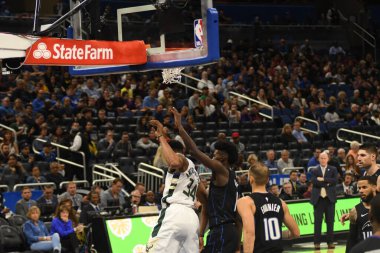 Orlando Magic, 19 Ocak 2019 Cumartesi günü Orlando Florida 'daki Amway Arena' da Milwaukee Doları 'na ev sahipliği yapıyor. Fotoğraf: Marty Jean-Louis