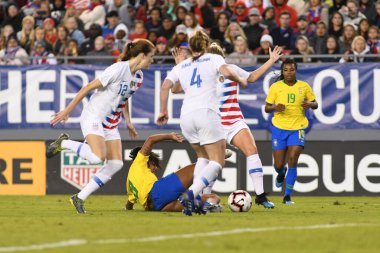 SheBelieves Kupası Finali, 5 Mart 2019 'da Tampa Florida Raymond James Stadyumu' nda ABD ile Brezilya arasında oynanacak. Fotoğraf: Marty Jean-Louis