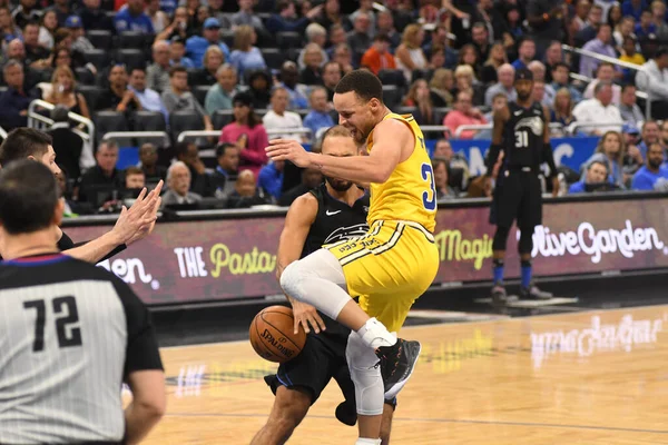 Die Orlando Magic Empfangen Donnerstag Februar 2019 Die Golden State — Stockfoto