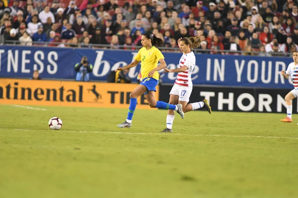 2014 Shebelieves Cup Final Usa Brazil Raymond James Stadium Tampa — 스톡 사진