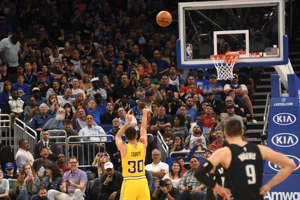 Orlando Magic Värd För Golden State Warriors Amway Center Orlando — Stockfoto