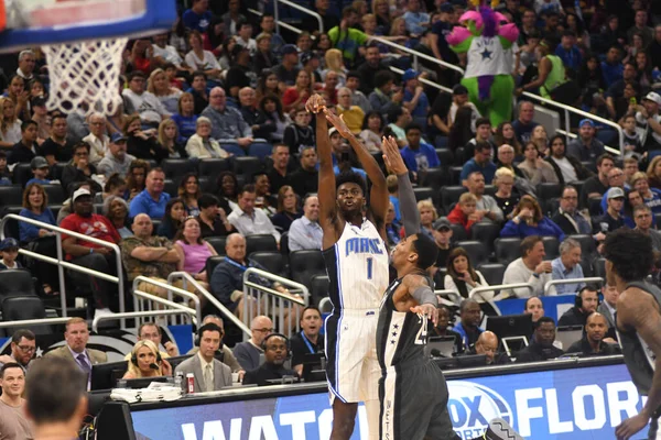 Orlando Magic Värd För Brooklyn Nets Amway Center Orlando Florida — Stockfoto