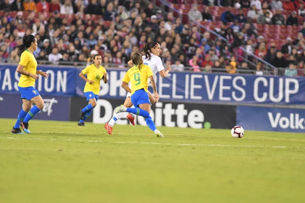 Shebelieves Cup Finale Met Usa Brazilië Raymond James Stadium Tampa — Stockfoto