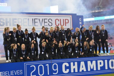 SheBelieves Kupası, 5 Mart 2019 tarihinde Tampa Florida Raymond James Stadyumu 'nda İngiltere' yi şampiyon ilan etmiştir. Fotoğraf: Marty Jean-Louis