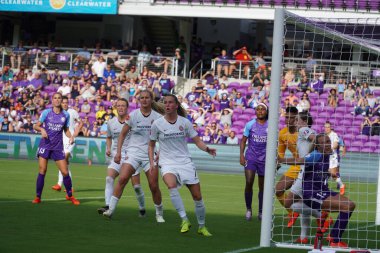 Orlando Pride 14 Nisan 2019 'da Orlando City Stadyumu' nda Portand Thorns 'a ev sahipliği yapmaktadır. Fotoğraf: Marty Jean-Louis