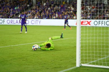 Orlando City SC, 19 Haziran 2019 Çarşamba günü Orlando 'daki Exploria Stadyumu' nda düzenlenen ABD Açık Kupası sırasında New England Devrimi 'ne ev sahipliği yaptı. Fotoğraf: Marty Jean-Louis