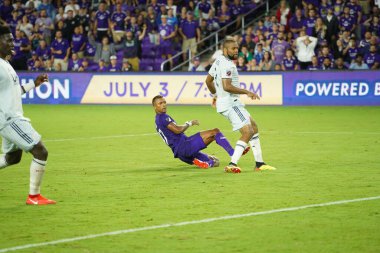 Orlando City SC, 19 Haziran 2019 Çarşamba günü Orlando 'daki Exploria Stadyumu' nda düzenlenen ABD Açık Kupası sırasında New England Devrimi 'ne ev sahipliği yaptı. Fotoğraf: Marty Jean-Louis