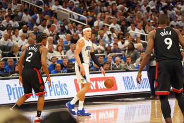 Orlando Magic 19 Nisan 2019 Cuma günü Orlando Florida 'daki Amway Arena' da düzenlenen NBA Playoff 1 'de Toronto Rapters' a ev sahipliği yapıyor. Fotoğraf: Marty Jean-Louis