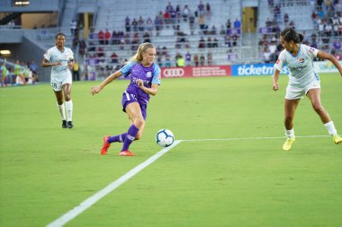 Orlando Pride 20 Temmuz 2019 tarihinde Florida Exploria Stadyumu 'nda Sky Blue FC' ye ev sahipliği yapmaktadır. Fotoğraf: Marty Jean-Louis