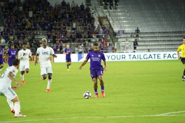Orlando City SC, 19 Haziran 2019 Çarşamba günü Orlando 'daki Exploria Stadyumu' nda düzenlenen ABD Açık Kupası sırasında New England Devrimi 'ne ev sahipliği yaptı. Fotoğraf: Marty Jean-Louis