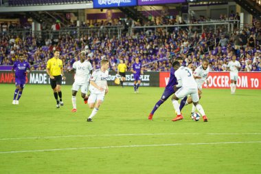 Orlando City SC, 19 Haziran 2019 Çarşamba günü Orlando 'daki Exploria Stadyumu' nda düzenlenen ABD Açık Kupası sırasında New England Devrimi 'ne ev sahipliği yaptı. Fotoğraf: Marty Jean-Louis