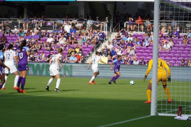 Orlando Pride 14 Nisan 2019 'da Orlando City Stadyumu' nda Portand Thorns 'a ev sahipliği yapmaktadır. Fotoğraf: Marty Jean-Louis