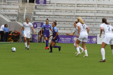 Orlando Pride 14 Nisan 2019 'da Orlando City Stadyumu' nda Portand Thorns 'a ev sahipliği yapmaktadır. Fotoğraf: Marty Jean-Louis