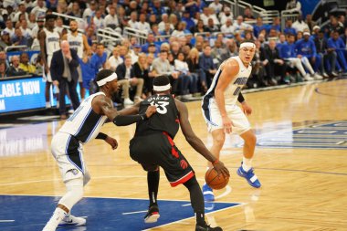 Orlando Magic 19 Nisan 2019 Cuma günü Orlando Florida 'daki Amway Arena' da düzenlenen NBA Playoff 1 'de Toronto Rapters' a ev sahipliği yapıyor. Fotoğraf: Marty Jean-Louis