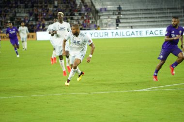 Orlando City SC, 19 Haziran 2019 Çarşamba günü Orlando 'daki Exploria Stadyumu' nda düzenlenen ABD Açık Kupası sırasında New England Devrimi 'ne ev sahipliği yaptı. Fotoğraf: Marty Jean-Louis