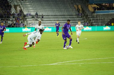 Orlando City SC, 19 Haziran 2019 Çarşamba günü Orlando 'daki Exploria Stadyumu' nda düzenlenen ABD Açık Kupası sırasında New England Devrimi 'ne ev sahipliği yaptı. Fotoğraf: Marty Jean-Louis