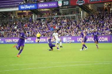 Orlando City SC, 19 Haziran 2019 Çarşamba günü Orlando 'daki Exploria Stadyumu' nda düzenlenen ABD Açık Kupası sırasında New England Devrimi 'ne ev sahipliği yaptı. Fotoğraf: Marty Jean-Louis