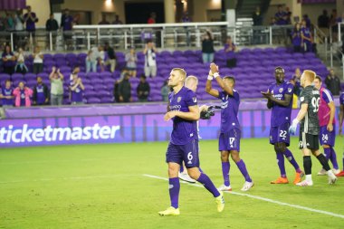 Orlando City SC, 19 Haziran 2019 Çarşamba günü Orlando 'daki Exploria Stadyumu' nda düzenlenen ABD Açık Kupası sırasında New England Devrimi 'ne ev sahipliği yaptı. Fotoğraf: Marty Jean-Louis