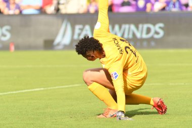 Orlando Pride 14 Nisan 2019 'da Orlando City Stadyumu' nda Portand Thorns 'a ev sahipliği yapmaktadır. Fotoğraf: Marty Jean-Louis