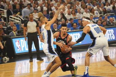 Orlando Magic 19 Nisan 2019 Cuma günü Orlando Florida 'daki Amway Arena' da düzenlenen NBA Playoff 1 'de Toronto Rapters' a ev sahipliği yapıyor. Fotoğraf: Marty Jean-Louis