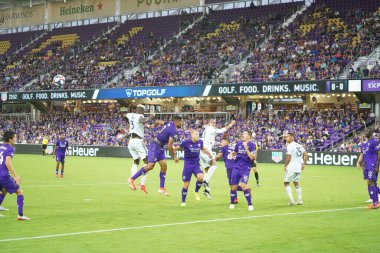 Orlando City SC, 19 Haziran 2019 Çarşamba günü Orlando 'daki Exploria Stadyumu' nda düzenlenen ABD Açık Kupası sırasında New England Devrimi 'ne ev sahipliği yaptı. Fotoğraf: Marty Jean-Louis