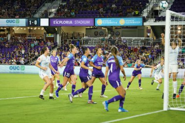 Orlando Pride 20 Temmuz 2019 tarihinde Florida Exploria Stadyumu 'nda Sky Blue FC' ye ev sahipliği yapmaktadır. Fotoğraf: Marty Jean-Louis
