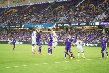 Orlando City SC, 19 Haziran 2019 Çarşamba günü Orlando 'daki Exploria Stadyumu' nda düzenlenen ABD Açık Kupası sırasında New England Devrimi 'ne ev sahipliği yaptı. Fotoğraf: Marty Jean-Louis
