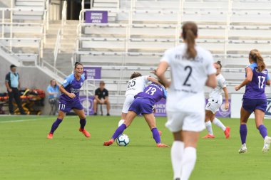 Orlando Pride 14 Nisan 2019 'da Orlando City Stadyumu' nda Portand Thorns 'a ev sahipliği yapmaktadır. Fotoğraf: Marty Jean-Louis