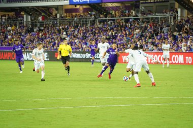 Orlando City SC, 19 Haziran 2019 Çarşamba günü Orlando 'daki Exploria Stadyumu' nda düzenlenen ABD Açık Kupası sırasında New England Devrimi 'ne ev sahipliği yaptı. Fotoğraf: Marty Jean-Louis