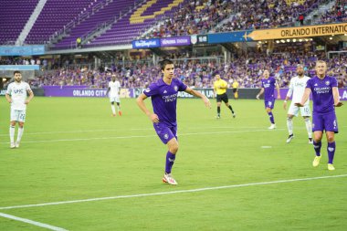 Orlando City SC, 19 Haziran 2019 Çarşamba günü Orlando 'daki Exploria Stadyumu' nda düzenlenen ABD Açık Kupası sırasında New England Devrimi 'ne ev sahipliği yaptı. Fotoğraf: Marty Jean-Louis