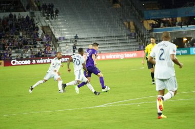 Orlando City SC, 19 Haziran 2019 Çarşamba günü Orlando 'daki Exploria Stadyumu' nda düzenlenen ABD Açık Kupası sırasında New England Devrimi 'ne ev sahipliği yaptı. Fotoğraf: Marty Jean-Louis