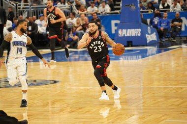 Orlando Magic 19 Nisan 2019 Cuma günü Orlando Florida 'daki Amway Arena' da düzenlenen NBA Playoff 1 'de Toronto Rapters' a ev sahipliği yapıyor. Fotoğraf: Marty Jean-Louis