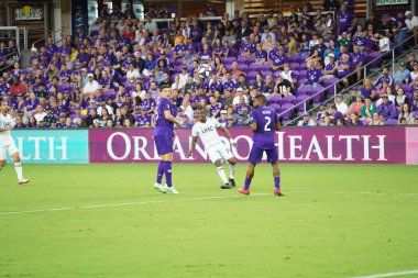 Orlando City SC, 19 Haziran 2019 Çarşamba günü Orlando 'daki Exploria Stadyumu' nda düzenlenen ABD Açık Kupası sırasında New England Devrimi 'ne ev sahipliği yaptı. Fotoğraf: Marty Jean-Louis