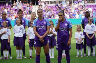 Orlando Pride 14 Nisan 2019 'da Orlando City Stadyumu' nda Portand Thorns 'a ev sahipliği yapmaktadır. Fotoğraf: Marty Jean-Louis