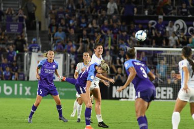 Orlando Pride 20 Temmuz 2019 tarihinde Florida Exploria Stadyumu 'nda Sky Blue FC' ye ev sahipliği yapmaktadır. Fotoğraf: Marty Jean-Louis