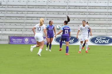 Orlando Pride 14 Nisan 2019 'da Orlando City Stadyumu' nda Portand Thorns 'a ev sahipliği yapmaktadır. Fotoğraf: Marty Jean-Louis