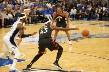 Orlando Magic 19 Nisan 2019 Cuma günü Orlando Florida 'daki Amway Arena' da düzenlenen NBA Playoff 1 'de Toronto Rapters' a ev sahipliği yapıyor. Fotoğraf: Marty Jean-Louis