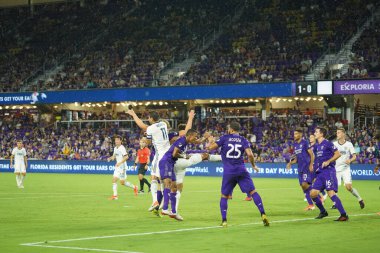Orlando City, 3 Temmuz 2019 Çarşamba günü Orlando Florida 'daki Exploria Stadyumu' nda Philadelphia Union 'a ev sahipliği yaptı. Fotoğraf: Marty Jean-Louis