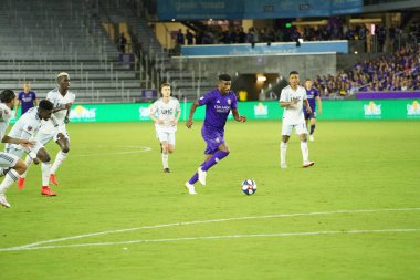 Orlando City SC, 19 Haziran 2019 Çarşamba günü Orlando 'daki Exploria Stadyumu' nda düzenlenen ABD Açık Kupası sırasında New England Devrimi 'ne ev sahipliği yaptı. Fotoğraf: Marty Jean-Louis
