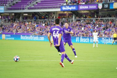 Orlando City SC, 19 Haziran 2019 Çarşamba günü Orlando 'daki Exploria Stadyumu' nda düzenlenen ABD Açık Kupası sırasında New England Devrimi 'ne ev sahipliği yaptı. Fotoğraf: Marty Jean-Louis