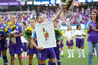 Orlando Pride 20 Temmuz 2019 tarihinde Florida Exploria Stadyumu 'nda Sky Blue FC' ye ev sahipliği yapmaktadır. Fotoğraf: Marty Jean-Louis