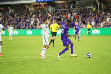 Orlando City SC, 19 Haziran 2019 Çarşamba günü Orlando 'daki Exploria Stadyumu' nda düzenlenen ABD Açık Kupası sırasında New England Devrimi 'ne ev sahipliği yaptı. Fotoğraf: Marty Jean-Louis