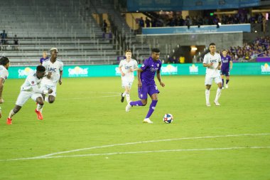 Orlando City SC, 19 Haziran 2019 Çarşamba günü Orlando 'daki Exploria Stadyumu' nda düzenlenen ABD Açık Kupası sırasında New England Devrimi 'ne ev sahipliği yaptı. Fotoğraf: Marty Jean-Louis